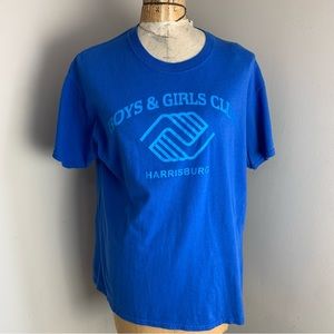 Vintage Boys & Girls Club Harrisburg Pa All Stars Blue T-Shirt Size Large SS